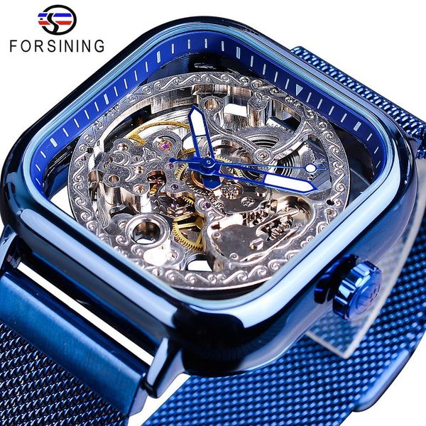 forsining blue watches for mens automatic mechanical fashion dress square skeleton wrist watch slim mesh steel band analog clock 201120, Slivery;brown
forsining blue watches for mens automatic mechanical fashion dress square skeleton wrist watch slim mesh steel band analog clock 201120, Slivery;brown