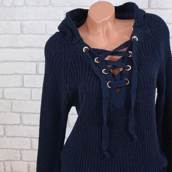 new womens knitted pullover sweaters autumn winter hooded bandage sweaters plus size casual female jumper knitwear sweaters, White;black
new womens knitted pullover sweaters autumn winter hooded bandage sweaters plus size casual female jumper knitwear sweaters, White;black