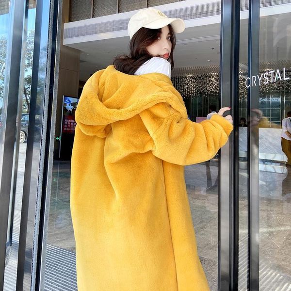 women 2021 autumn winter faux fur coat female long coats loose casual overcoat warm ladies hooded plush outerwear s801, Black
women 2021 autumn winter faux fur coat female long coats loose casual overcoat warm ladies hooded plush outerwear s801, Black