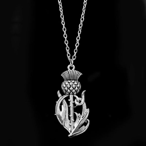 steampunk jewelry outlander scottish national flower thistle pendants necklaces choker neckalce, Silver
steampunk jewelry outlander scottish national flower thistle pendants necklaces choker neckalce, Silver