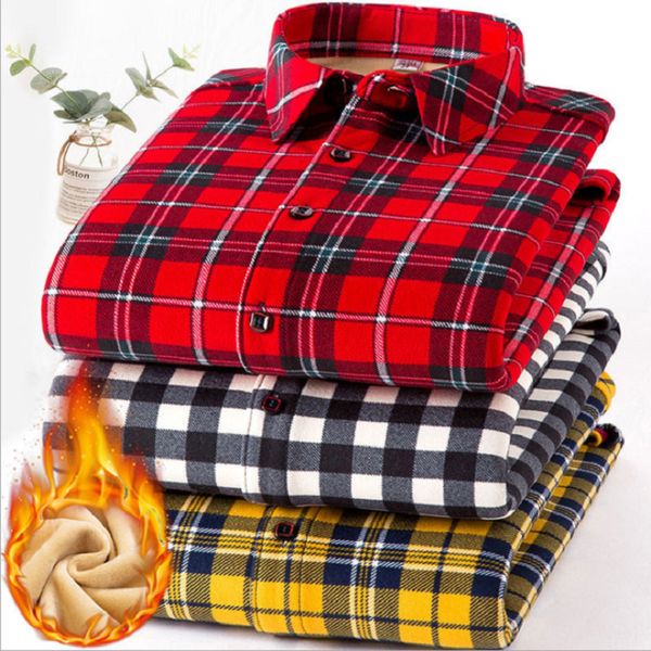 warm autumn and winter new long sve plush thickened plaid shirt women's large middle-aged coat bottomed shirt women, White;black
warm autumn and winter new long sve plush thickened plaid shirt women's large middle-aged coat bottomed shirt women, White;black