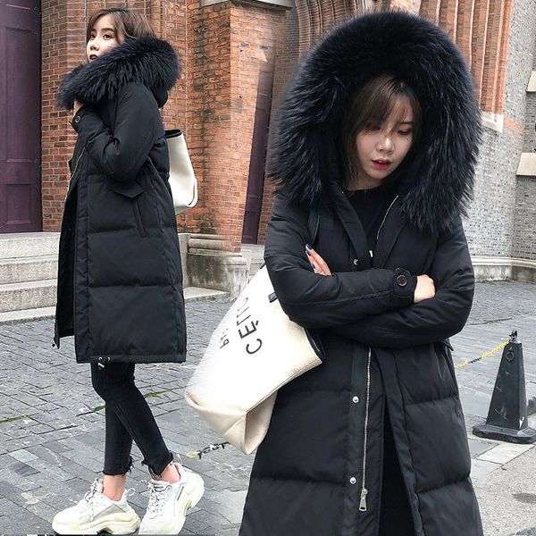 winter 2020, new coat, female duck in hoodie, raccoon skin collar, long women's jackets, jacket down, rgdj, Black
winter 2020, new coat, female duck in hoodie, raccoon skin collar, long women's jackets, jacket down, rgdj, Black