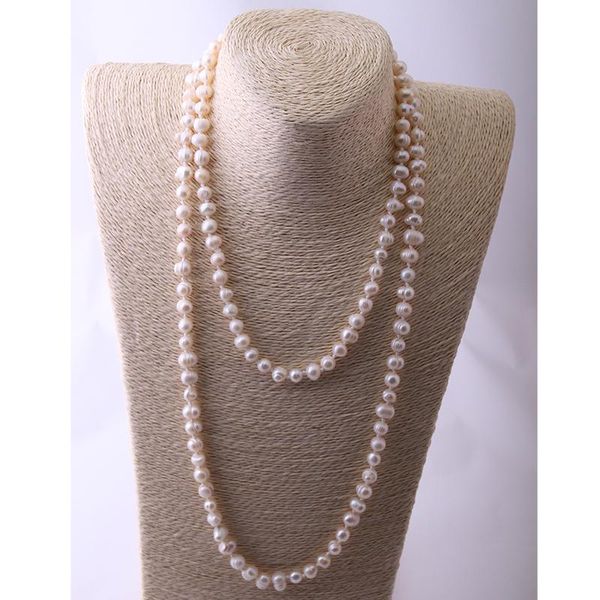 fashion pearl jewelry 8-9mm pearl knot halsband freshwater natural necklaces for women, Silver
fashion pearl jewelry 8-9mm pearl knot halsband freshwater natural necklaces for women, Silver