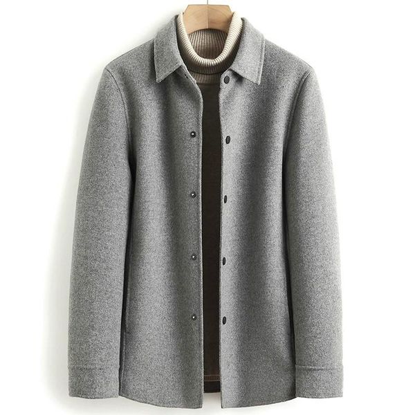 men's wool & blends 2021 coat men spring autumn casual double-sided jacket coats for overcoat erkek mont 4989 kj3620, Black
men's wool & blends 2021 coat men spring autumn casual double-sided jacket coats for overcoat erkek mont 4989 kj3620, Black