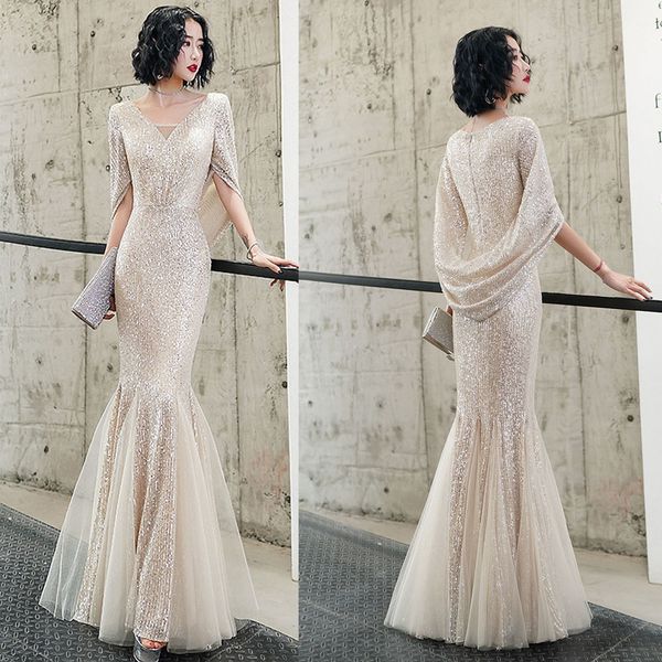 evening dress, champagne neck in v, mermaid elegant prom, lens cape, formal dress, half sleeve solieux robe, White;black
evening dress, champagne neck in v, mermaid elegant prom, lens cape, formal dress, half sleeve solieux robe, White;black