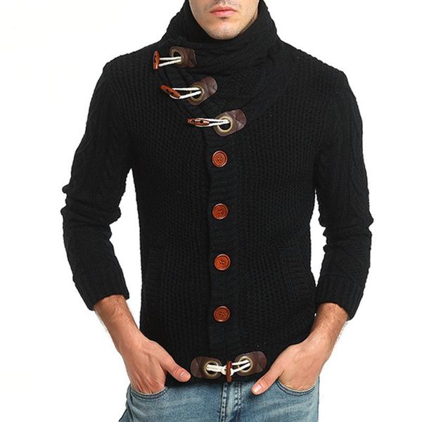 zogaa sweater men winter thick warm turtleneck cardigan casual slim solid knitted sweater coat male horn buckle men sweaters, White;black
zogaa sweater men winter thick warm turtleneck cardigan casual slim solid knitted sweater coat male horn buckle men sweaters, White;black