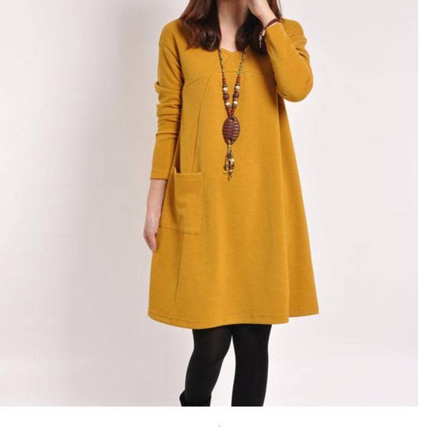 autumn winter long sleeve casual dress women solid color plus size flared dresses with pocket vestido de festa curto ws*, Black;gray
autumn winter long sleeve casual dress women solid color plus size flared dresses with pocket vestido de festa curto ws*, Black;gray