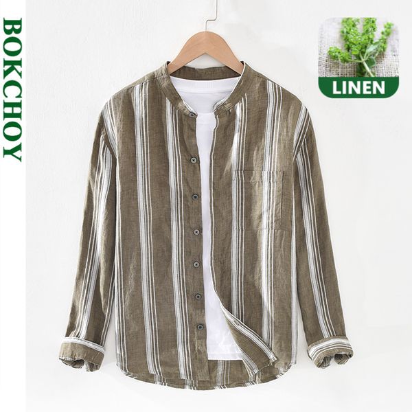 retro shirt for men pure linen breathable striped mandarin collar casual 2020 new gml03-1937 c1212, White;black
retro shirt for men pure linen breathable striped mandarin collar casual 2020 new gml03-1937 c1212, White;black