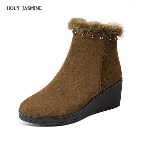 boots 2021 women ankle genuine leather wool wedges heels winter shoes snow female warm fur plush insole botas1, Black
boots 2021 women ankle genuine leather wool wedges heels winter shoes snow female warm fur plush insole botas1, Black