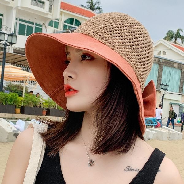 women's sun hat big bow wide brim floppy summer hats for women beach panama straw hat sun protection visor femme cap y200714, Blue;gray
women's sun hat big bow wide brim floppy summer hats for women beach panama straw hat sun protection visor femme cap y200714, Blue;gray