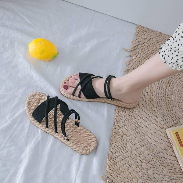 sandals girl romanins trendy student ladies flat sandals womens gladiator women shoes women, Black
sandals girl romanins trendy student ladies flat sandals womens gladiator women shoes women, Black