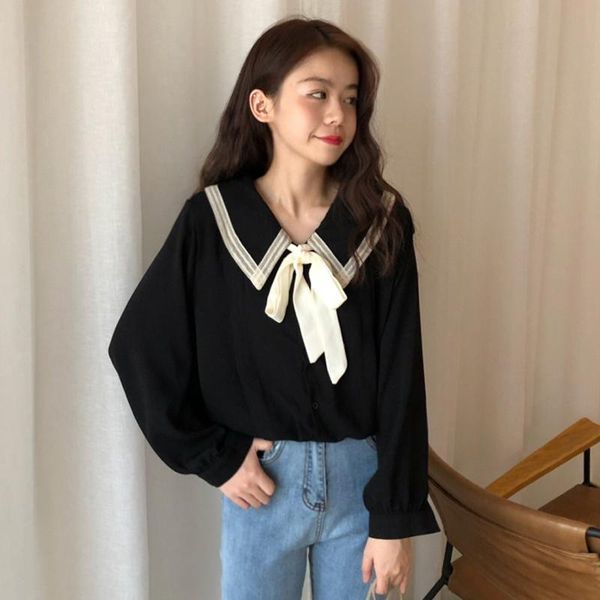 women's blouses & shirts 2021 fall bow doll collar shirt chiffon long sleeve women loose and versatile french retro looks thin lazy win, White
women's blouses & shirts 2021 fall bow doll collar shirt chiffon long sleeve women loose and versatile french retro looks thin lazy win, White