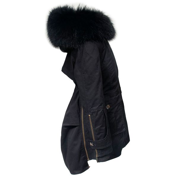 new winter coat women jacket long real large raccoon fur collar thick ladies parkas army green outerwear streetwear 201029, Black
new winter coat women jacket long real large raccoon fur collar thick ladies parkas army green outerwear streetwear 201029, Black