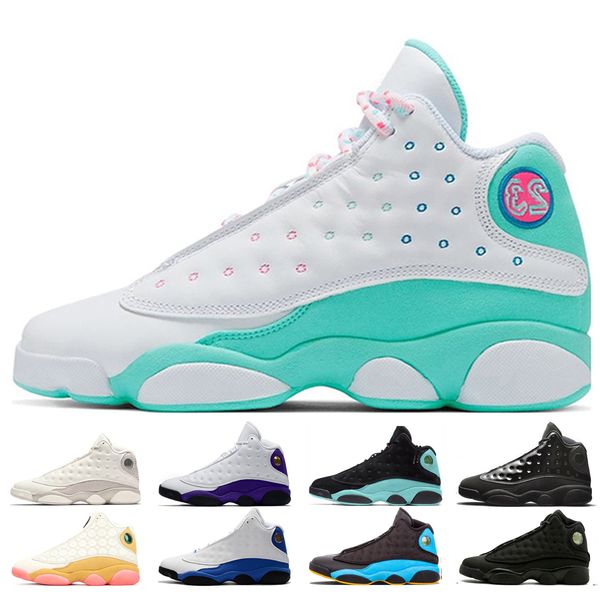 new 13 13s jumpman shoes for men women white soar green pink flint cap and gown mens trainers us sneakers 5.5-13 
new 13 13s jumpman shoes for men women white soar green pink flint cap and gown mens trainers us sneakers 5.5-13