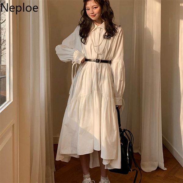 neploe korean chic women dress summer 2020 retro turn-down collar long sleeve vestidos loose drawstring solid dresses lj201202, Black;gray
neploe korean chic women dress summer 2020 retro turn-down collar long sleeve vestidos loose drawstring solid dresses lj201202, Black;gray