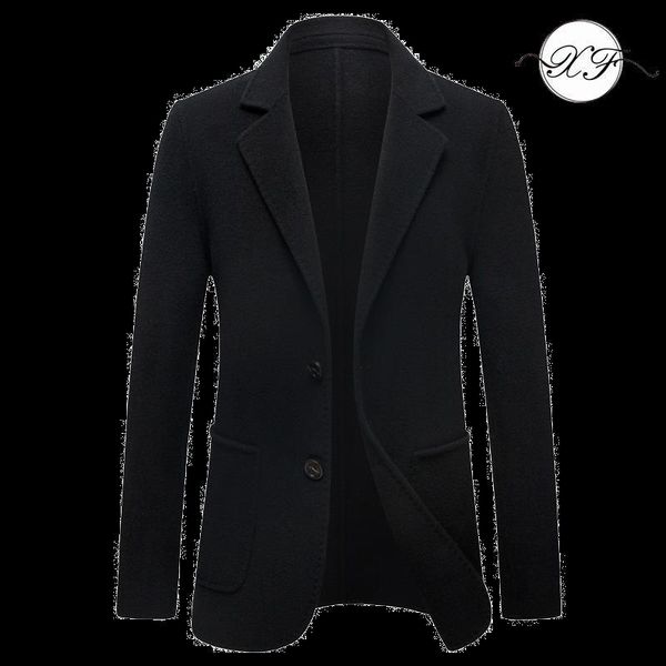 pure men's double faced overcoat hairless coat for men's business casual suit in autumn and winter, Black
pure men's double faced overcoat hairless coat for men's business casual suit in autumn and winter, Black