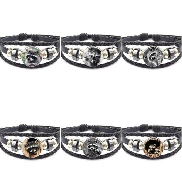 charm bracelets ej glaze for men women gift retro wild animal raccoon brand glass cabochon black leather bracelet bangle jewelry, Golden;silver
charm bracelets ej glaze for men women gift retro wild animal raccoon brand glass cabochon black leather bracelet bangle jewelry, Golden;silver