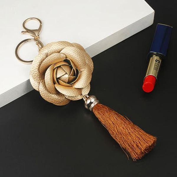 new arrival camellia leather flower with tassel key chain golden fashion key ring women bag pendant car keychain eh883 h jllbei
new arrival camellia leather flower with tassel key chain golden fashion key ring women bag pendant car keychain eh883 h jllbei