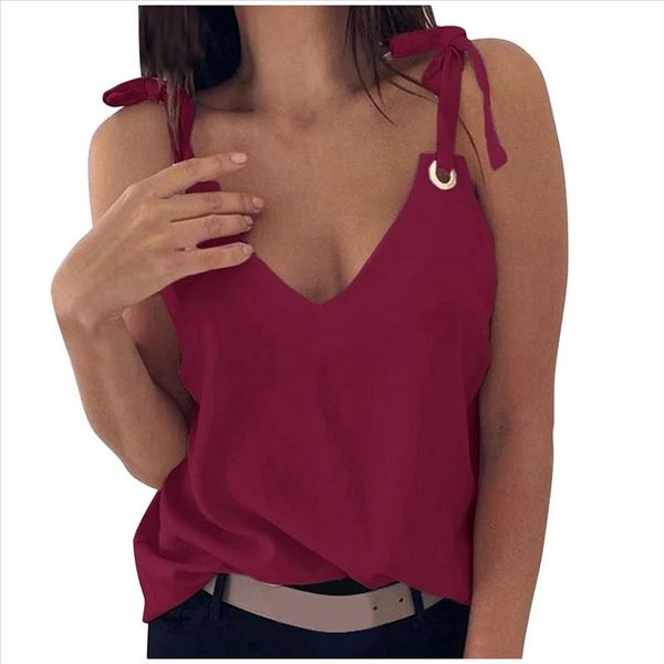 30 new summer vest womens fashion solid sleeveless shirts v neck bow casual tank plus size blouse, White
30 new summer vest womens fashion solid sleeveless shirts v neck bow casual tank plus size blouse, White