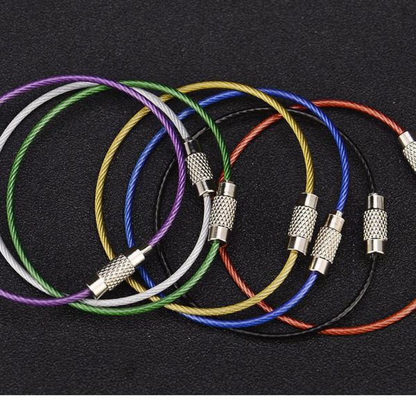 10/20/50pcs stainless steel keychain tag rope wire cable loop screw lock gadget ring key keyring circle camp rope qyleke, Silver
10/20/50pcs stainless steel keychain tag rope wire cable loop screw lock gadget ring key keyring circle camp rope qyleke, Silver