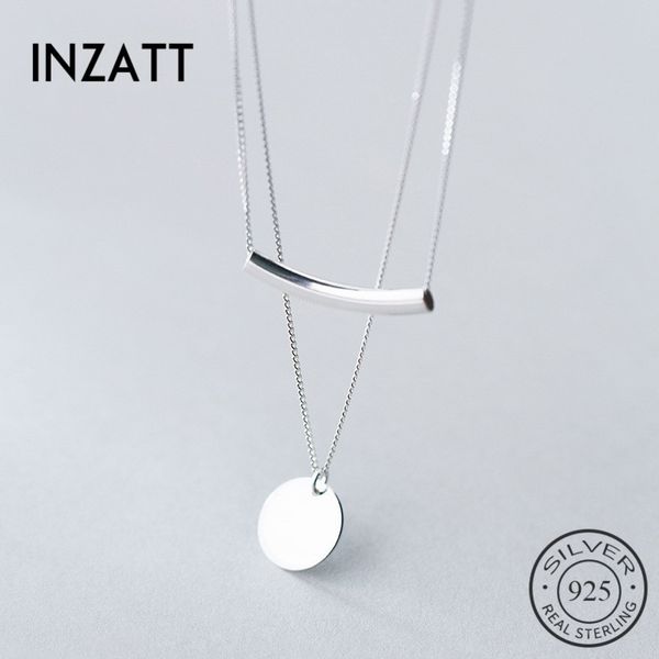 inzatt real 925 sterling silver layer chain geometric round disc bent pipe choker pendant necklace for women party jewelry t200113
inzatt real 925 sterling silver layer chain geometric round disc bent pipe choker pendant necklace for women party jewelry t200113