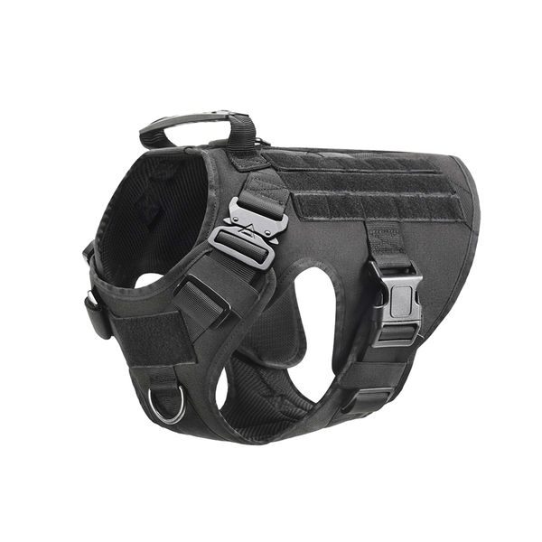 rubrab tactical dog harness vest military working training molle vest metal buckles loop panels for dogs walking hiking hunting 201215, Black;white
rubrab tactical dog harness vest military working training molle vest metal buckles loop panels for dogs walking hiking hunting 201215, Black;white
