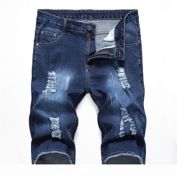 men denim shorts thin section elastic slim fit ripped jeans shorts summer brand fashion casual shredded edge male short pants, Blue
men denim shorts thin section elastic slim fit ripped jeans shorts summer brand fashion casual shredded edge male short pants, Blue
