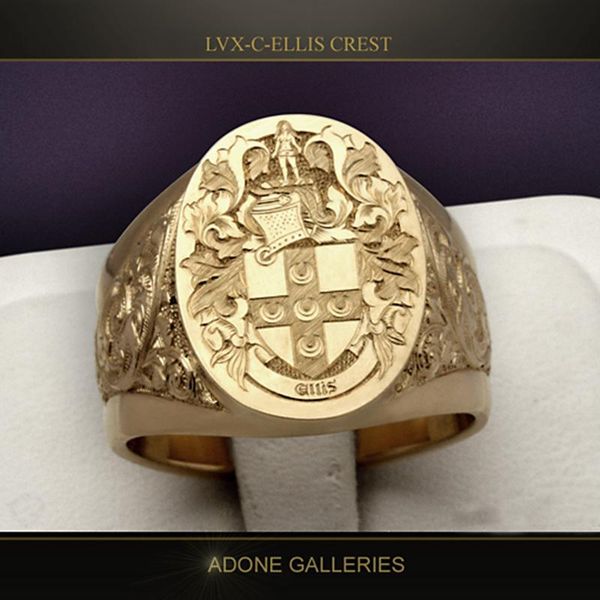 cluster rings punk hand carved for men women gold color ellis crest signet ring personality gifts jewelry g5m874, Golden;silver
cluster rings punk hand carved for men women gold color ellis crest signet ring personality gifts jewelry g5m874, Golden;silver