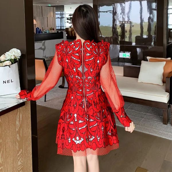 2021 new vintage for the woman's red ribbon cut party dressed lady spring long dress hollow women's clothes 28td, Black;gray
2021 new vintage for the woman's red ribbon cut party dressed lady spring long dress hollow women's clothes 28td, Black;gray