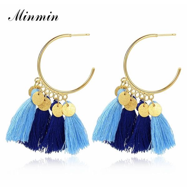 minmin bohemia tassel earrings colorful cotton metal accessories long dangle earrings for women ethnic fashion jewelry meh1159, Silver
minmin bohemia tassel earrings colorful cotton metal accessories long dangle earrings for women ethnic fashion jewelry meh1159, Silver
