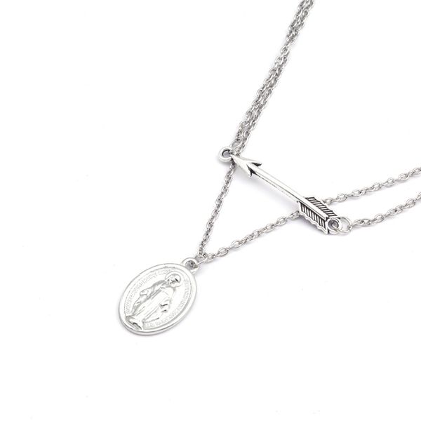 selling gold silver color long arrow madonna statue chain necklaces & pendants for women summer diy double layer jewelry
selling gold silver color long arrow madonna statue chain necklaces & pendants for women summer diy double layer jewelry