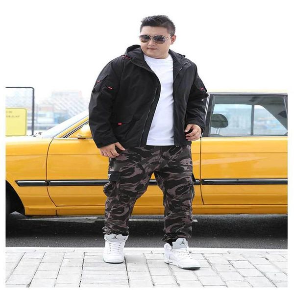 running jackets 2021 men's winter jacket hooded workwear loose zipper extra large 300 kg, Black;red
running jackets 2021 men's winter jacket hooded workwear loose zipper extra large 300 kg, Black;red