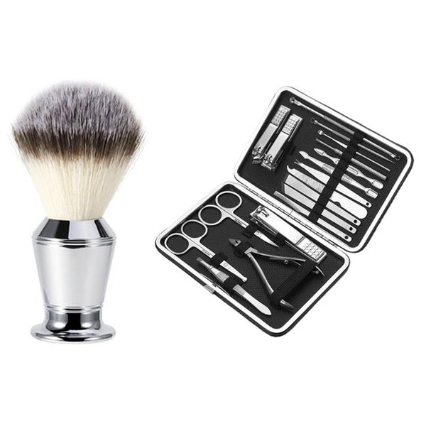 1x men's shaving brush barber & 18x men women manicure pedicure set finger toe nail clippers scissors grooming
1x men's shaving brush barber & 18x men women manicure pedicure set finger toe nail clippers scissors grooming