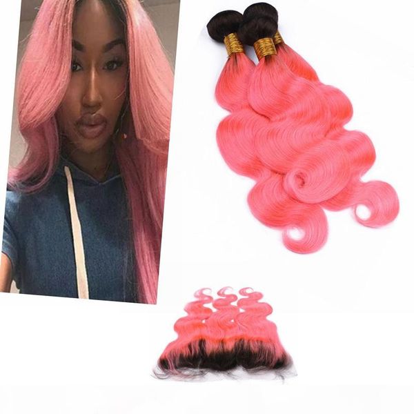 ombre indian wave bundles 3bundles ombre bundles with frontal closure 13"*4" dark root body wave #1b pink color, Black;brown
ombre indian wave bundles 3bundles ombre bundles with frontal closure 13"*4" dark root body wave #1b pink color, Black;brown
