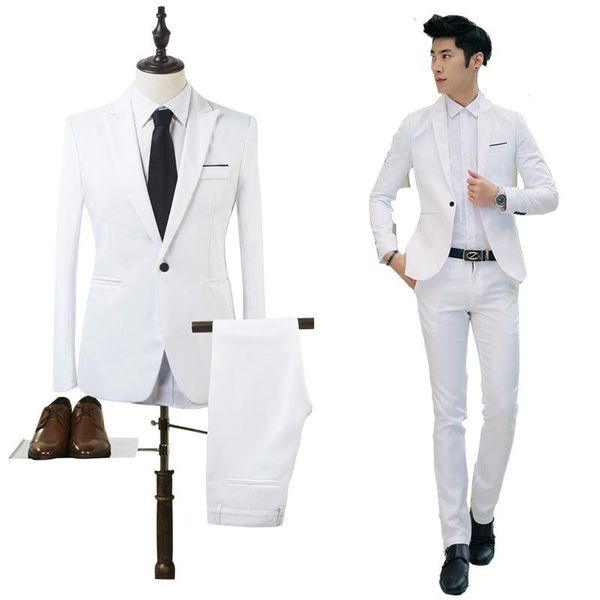 fashion business casual mens blazer suits wedding bridegroom suits male groom dress men wedding blazers sets jacket + pants, White;black
fashion business casual mens blazer suits wedding bridegroom suits male groom dress men wedding blazers sets jacket + pants, White;black