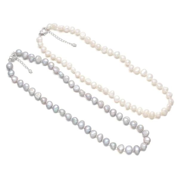 chains pure natural freshwater pearl necklace for woman two sided light white / grey classic style beads:8-9mm :45+5cm, Silver
chains pure natural freshwater pearl necklace for woman two sided light white / grey classic style beads:8-9mm :45+5cm, Silver