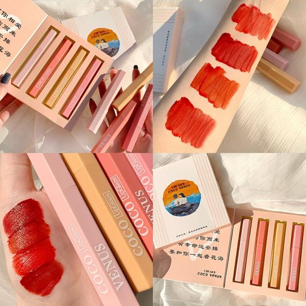 4pcs/set liquid sunset matte velvet lipgloss set long-lasting waterproof perfect lip tint lipstick makeup christmas sets 0406
4pcs/set liquid sunset matte velvet lipgloss set long-lasting waterproof perfect lip tint lipstick makeup christmas sets 0406
