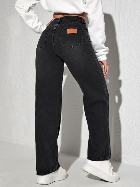 patched detail solid jeans 82ca#, Blue
patched detail solid jeans 82ca#, Blue