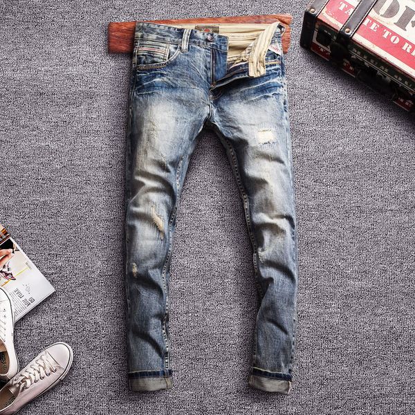 2021 new classic manly cotton brem fit vintage denim pants ripped man streetwear hip jeans icp4, Blue
2021 new classic manly cotton brem fit vintage denim pants ripped man streetwear hip jeans icp4, Blue