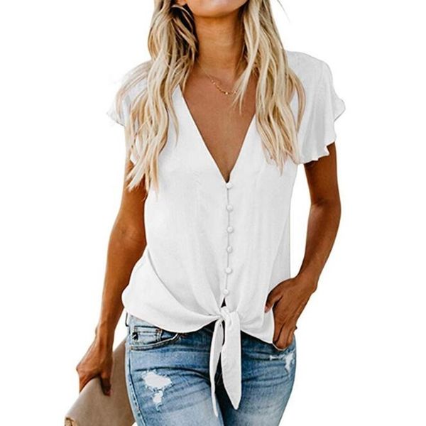 women chiffon blouse shirt fashion butterfly sleeve womens v-neck button blouses office ladies shirts plus size y200402, White
women chiffon blouse shirt fashion butterfly sleeve womens v-neck button blouses office ladies shirts plus size y200402, White