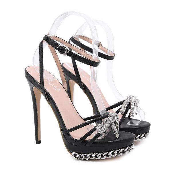 sandals heels women 2021 ladies heeled bow rhinestone chain platform gladiator damen schuhe, Black
sandals heels women 2021 ladies heeled bow rhinestone chain platform gladiator damen schuhe, Black