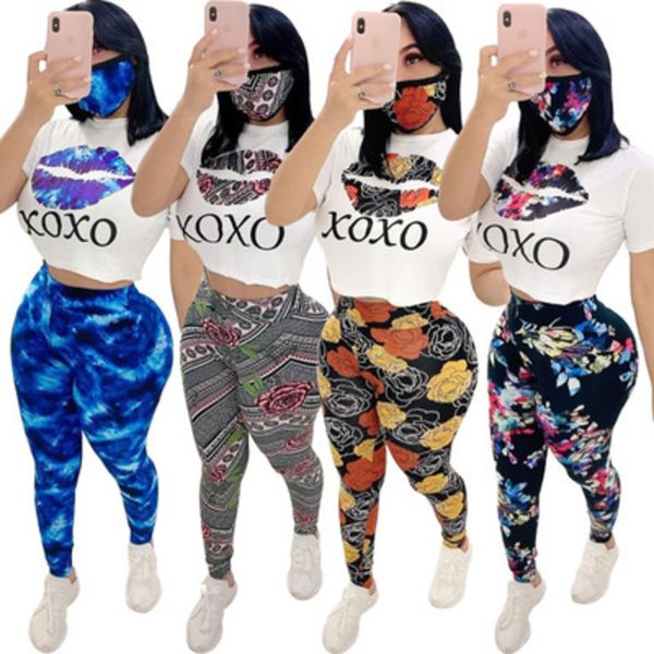 women tracksuits two pieces set designer 2021 new slim fashion pattern printed short sleeve round neck trousers with mask sportwear, Gray
women tracksuits two pieces set designer 2021 new slim fashion pattern printed short sleeve round neck trousers with mask sportwear, Gray