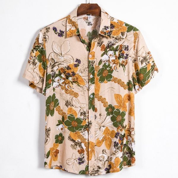 2021 short summer floral sleeve hawaii men's casual vacation big man's shirt wear q1dm, White;black
2021 short summer floral sleeve hawaii men's casual vacation big man's shirt wear q1dm, White;black