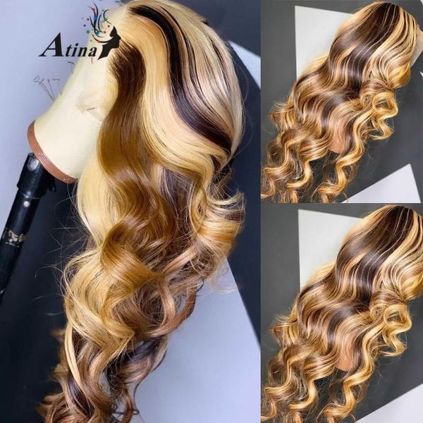 lace wigs ombre highlight colored human hair wig bleach knots remy brazilian body wave hd transparent for black women closure, Black;brown
lace wigs ombre highlight colored human hair wig bleach knots remy brazilian body wave hd transparent for black women closure, Black;brown