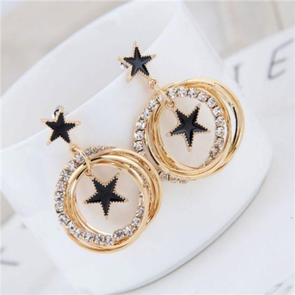 dangle & chandelier uam korean gold geometric big many round long double star hollow rhinestone drop earrings for woman classic fashion jewe, Silver
dangle & chandelier uam korean gold geometric big many round long double star hollow rhinestone drop earrings for woman classic fashion jewe, Silver