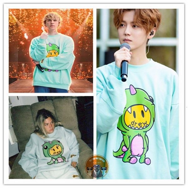 drew house smiling face little dinosaur sweater justin bieber luhan same style long sleeve lovers, Black
drew house smiling face little dinosaur sweater justin bieber luhan same style long sleeve lovers, Black