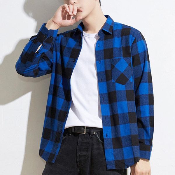 men's casual shirts men's cotton plaid pocket long sleeve slim fit comfortable brushed flannel shirt leisure styles shirt1, White;black
men's casual shirts men's cotton plaid pocket long sleeve slim fit comfortable brushed flannel shirt leisure styles shirt1, White;black