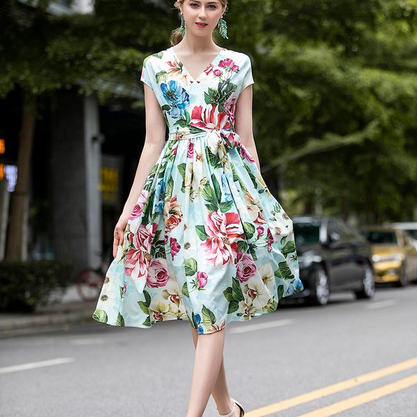 runway retro printout flowers cleavage v short tempers elegant women dress up in new zgz5, Black;gray
runway retro printout flowers cleavage v short tempers elegant women dress up in new zgz5, Black;gray