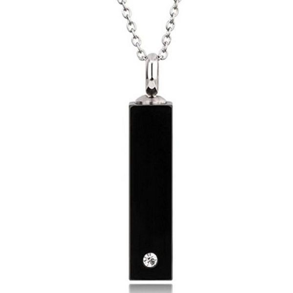 black rectangle bar cremation jewelry charm pendant urn necklace memorial ashes waterproof stainless steel memorial keepsake, Silver
black rectangle bar cremation jewelry charm pendant urn necklace memorial ashes waterproof stainless steel memorial keepsake, Silver