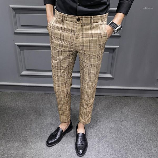 men's suits & blazers yasuguoji british style dress suit pant man 2021 plaid men designer gentlemen business casual work trousers1, White;black
men's suits & blazers yasuguoji british style dress suit pant man 2021 plaid men designer gentlemen business casual work trousers1, White;black
